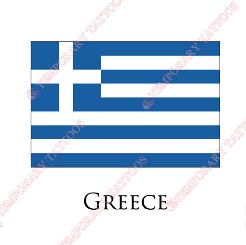 Greece flag Customize Temporary Tattoos Stickers NO.1882